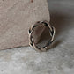 Chunky Twist Braided Adjustable Handcrafted 925 Sterling Silver Ring