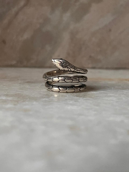 Snake / Serpent Chunky 925 Sterling Silver Ring