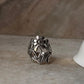 Statement floral chunky ring in 925 sterling silver