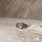Clear Quartz Master Healer Round Boho 925 Sterling Silver Ring