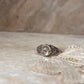 Clear Quartz Master Healer Round Boho 925 Sterling Silver Ring