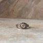 Clear Quartz Master Healer Round Boho 925 Sterling Silver Ring