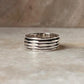Hammered Spinner/ Meditation/ Jaap 925 Sterling Silver Ring
