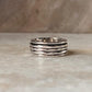 Hammered Spinner/ Meditation/ Jaap 925 Sterling Silver Ring