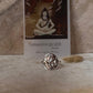 Shiv -Shakti / Aum - Trishul Round 925 Sterling Silver Ring