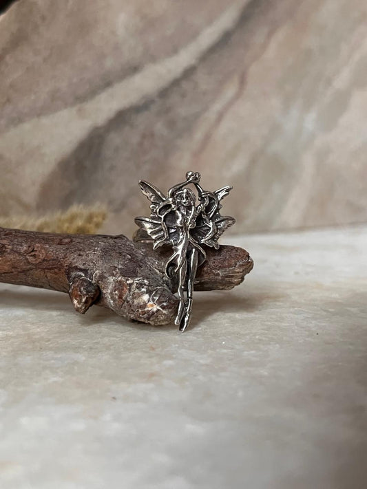 Mystical Angel Adjustable 925 Sterling Silver Ring