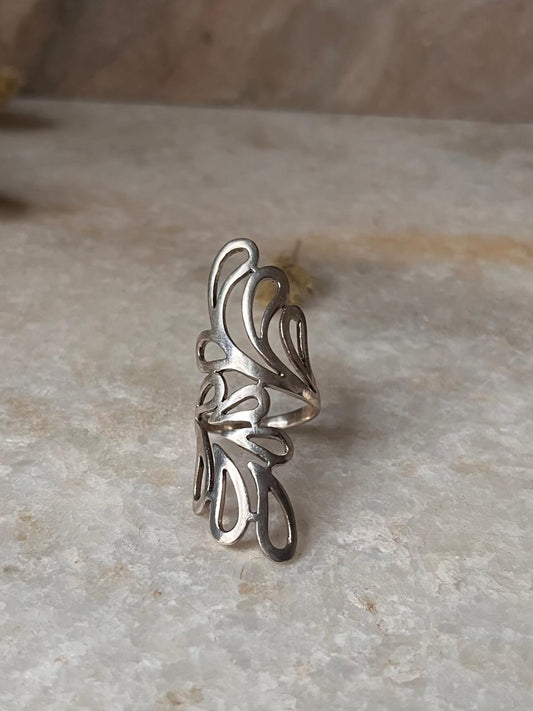 Bali Leaf 925 Sterling Silver Ring