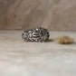Detailed Garden Motif Adjustable 925 Sterling Silver Ring