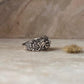 Detailed Garden Motif Adjustable 925 Sterling Silver Ring