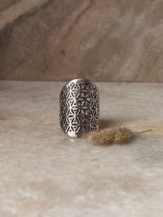 Flower Of Life 925 Sterling Silver Ring