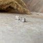 White Cz Square Cut Statement 7MM Studs 925 Sterling Silver Earrings