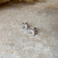 White Cz Square Cut Statement 7MM Studs 925 Sterling Silver Earrings