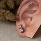 White Cz Square Cut Statement 7MM Studs 925 Sterling Silver Earrings