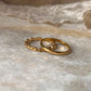 Gold Vermeil Hammered & Thin Link Band Stack Set 925 Sterling Silver Ring