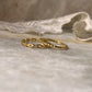 Gold Vermeil Big Dot & Thin Link Band 925 Sterling Silver Ring