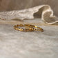 Gold Vermeil Big Dot & Thin Link Band 925 Sterling Silver Ring
