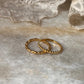 Gold Vermeil Big Dot & Thin Link Band 925 Sterling Silver Ring