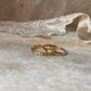 Gold Vermeil Plain Round & Thin Link Band Stack Set 925 Sterling Silver Ring