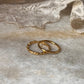 Gold Vermeil Plain Round & Thin Link Band Stack Set 925 Sterling Silver Ring