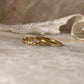 Gold Vermeil Plain Round & Thin Link Band Stack Set 925 Sterling Silver Ring