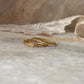 Gold Vermeil Rope & Thin Link Band Stack Set 925 Sterling Silver Ring