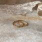 Gold Vermeil Rope & Thin Link Band Stack Set 925 Sterling Silver Ring