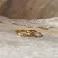 Gold Vermeil Star Hammered & Thin Link Band Stack Set 925 Sterling Silver Ring
