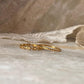 Gold Vermeil Small Dot & Thin Link Band Stack Set 925 Sterling Silver Ring