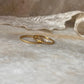 Gold Vermeil Small Dot & Rope Band Stack Set 925 Sterling Silver Ring