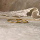 Gold Vermeil Big Dot & Rope Band Stack Set 925 Sterling Silver Ring