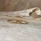 Gold Vermeil Rope & Star Hammered Stack Set 925 Sterling Silver Ring
