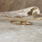 Gold Vermeil Rope & Star Hammered Stack Set 925 Sterling Silver Ring