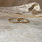 Gold Vermeil Rope & Plain Round Band Stack Set 925 Sterling Silver Ring