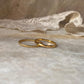 Gold Vermeil Rope & Hammered Band Stack Set 925 Sterling Silver Ring