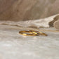 Gold Vermeil Hammered & Star Hammered Band Stack Set 925 Sterling Silver Ring