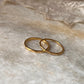 Gold Vermeil Hammered & Star Hammered Band Stack Set 925 Sterling Silver Ring
