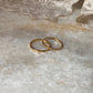 Gold Vermeil Small Dot & Hammered Stack Set 925 Sterling Silver Ring