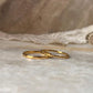 Gold Vermeil Small Dot & Hammered Stack Set 925 Sterling Silver Ring