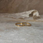 Gold Vermeil Big Dot & Hammered Stack Set 925 Sterling Silver Ring