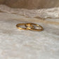 Gold Vermeil Plain Round & Hammered Stack Set 925 Sterling Silver Ring