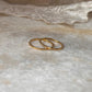Gold Vermeil Small Dot & Star Hammered Stack Set 925 Sterling Silver Ring