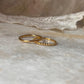 Gold Vermeil Big Dot & Plain Round Stack Set 925 Sterling Silver Ring
