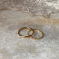Gold Vermeil Big Dot & Plain Round Stack Set 925 Sterling Silver Ring