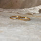 Gold Vermeil Big Dot & Star Hammered Stack Set 925 Sterling Silver Ring