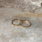 Gold Vermeil Big Dot & Star Hammered Stack Set 925 Sterling Silver Ring