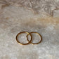 Gold Vermeil Plain Round & Star Hammered Stack Set 925 Sterling Silver Ring