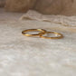 Gold Vermeil Plain Round & Star Hammered Stack Set 925 Sterling Silver Ring