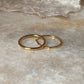 Gold Vermeil Plain Round & Star Hammered Stack Set 925 Sterling Silver Ring
