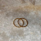 Gold Vermeil Small Dot & Star Hammered Stack Set 925 Sterling Silver Ring