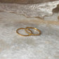 Gold Vermeil Small Dot & Big Dot Stack Set 925 Sterling Silver Ring